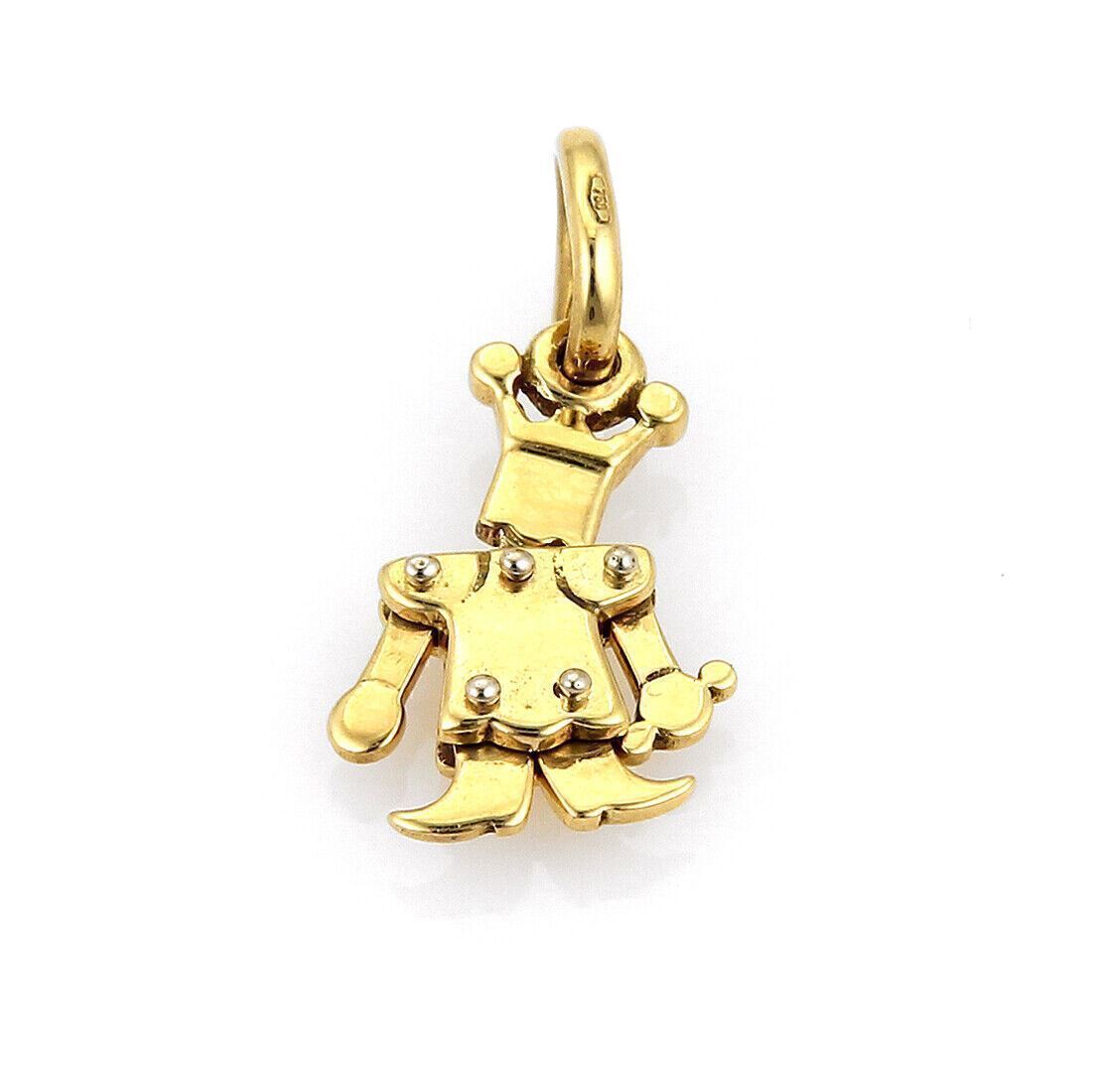 Pomellato Animated Mini King  18k Yellow Gold Charm Pendant