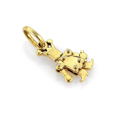 Pomellato Animated Mini King  18k Yellow Gold Charm Pendant