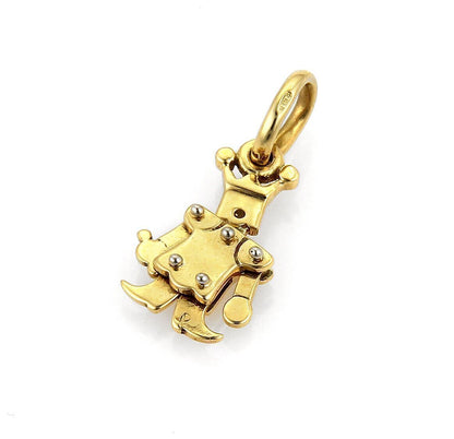 Pomellato Animated Mini King  18k Yellow Gold Charm Pendant