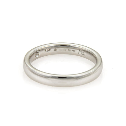 Damiani Noi Due 18k White Gold 3.5mm Plain Wedding Band - Size 9