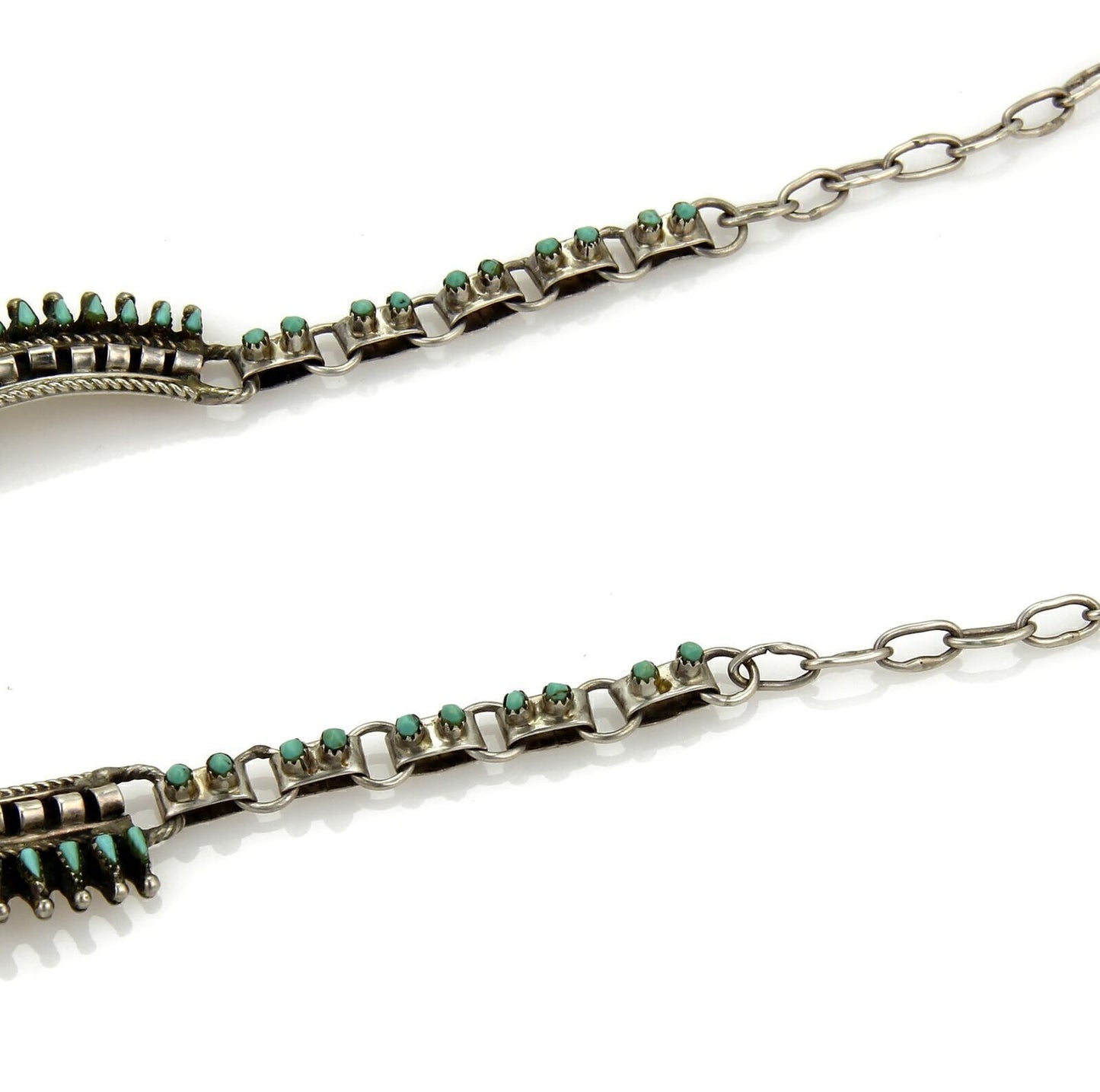 Turquoise Sterling Silver Large Medallion Fancy Collar Necklace