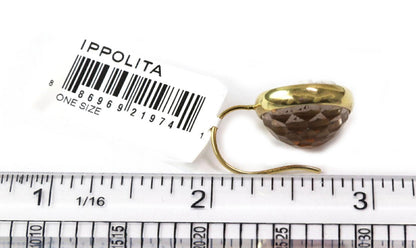 Ippolita 14k Gold Ladybug Shell Cameo Clear Quartz Single Earring