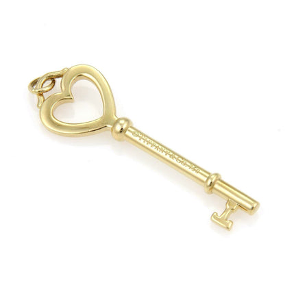 Tiffany & Co. 18k Yellow Gold Classic Heart Shape Key Charm Pendant
