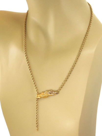 Carrera y Carrera Diamond 18k Yellow Gold Horse Pendant Rope Necklace