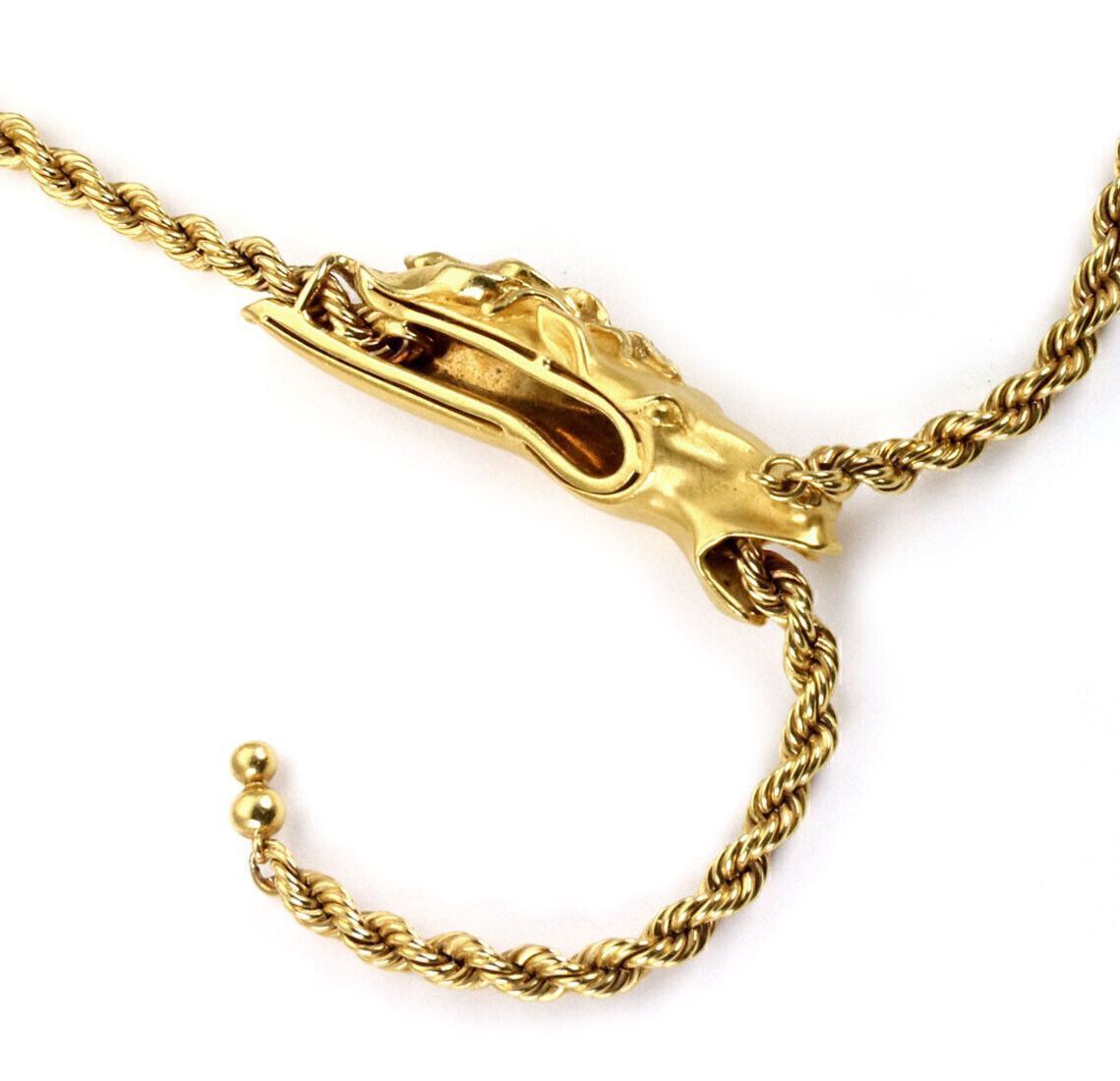 Carrera y Carrera Diamond 18k Yellow Gold Horse Pendant Rope Necklace