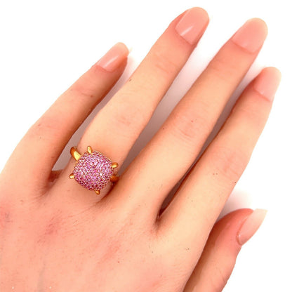 Tiffany & Co. Picasso Pink Sapphires Sugar Stacks 18k Rose Gold Ring - Size 5.5