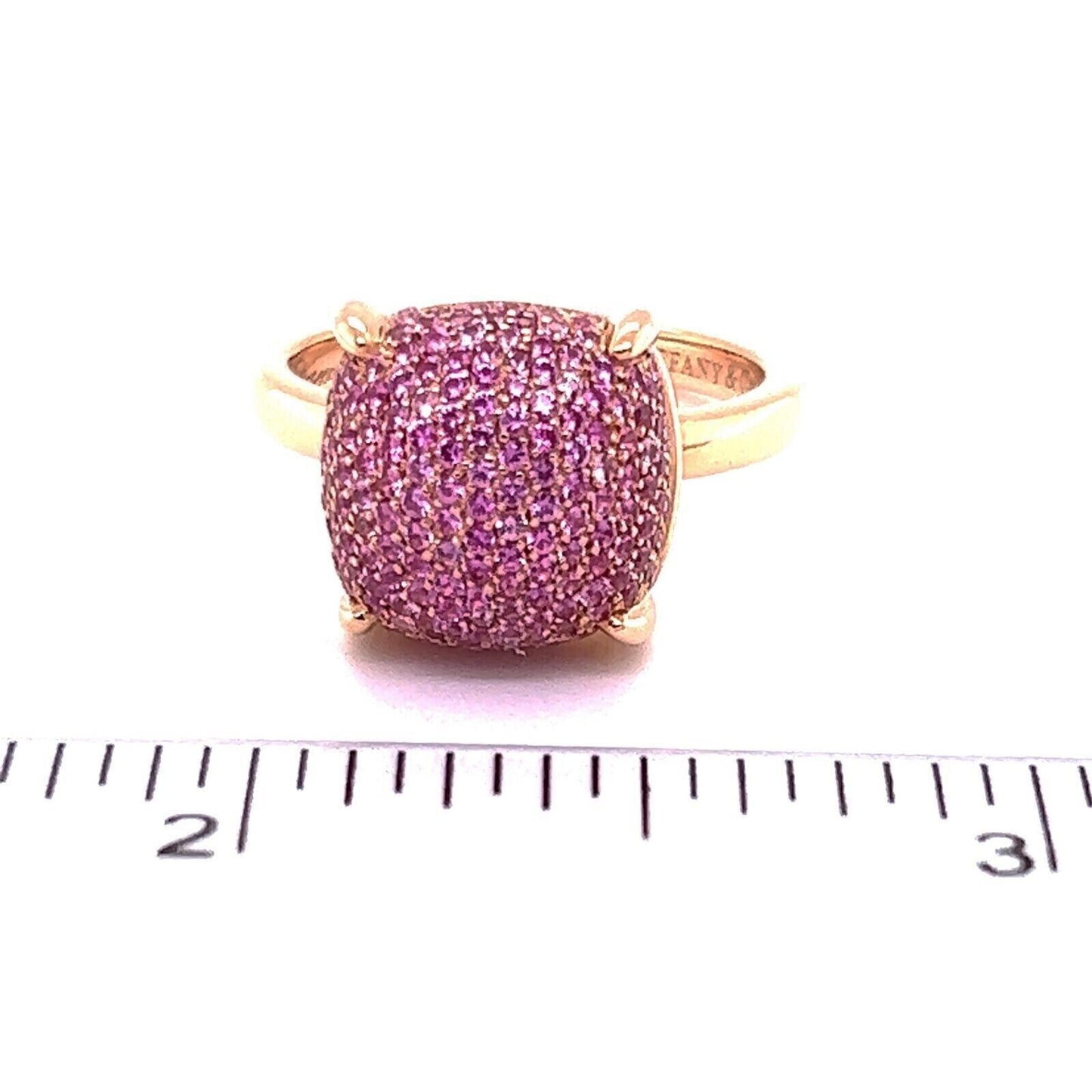 Tiffany & Co. Picasso Pink Sapphires Sugar Stacks 18k Rose Gold Ring - Size 5.5