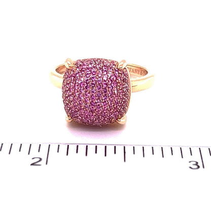 Tiffany & Co. Picasso Pink Sapphires Sugar Stacks 18k Rose Gold Ring - Size 5.5