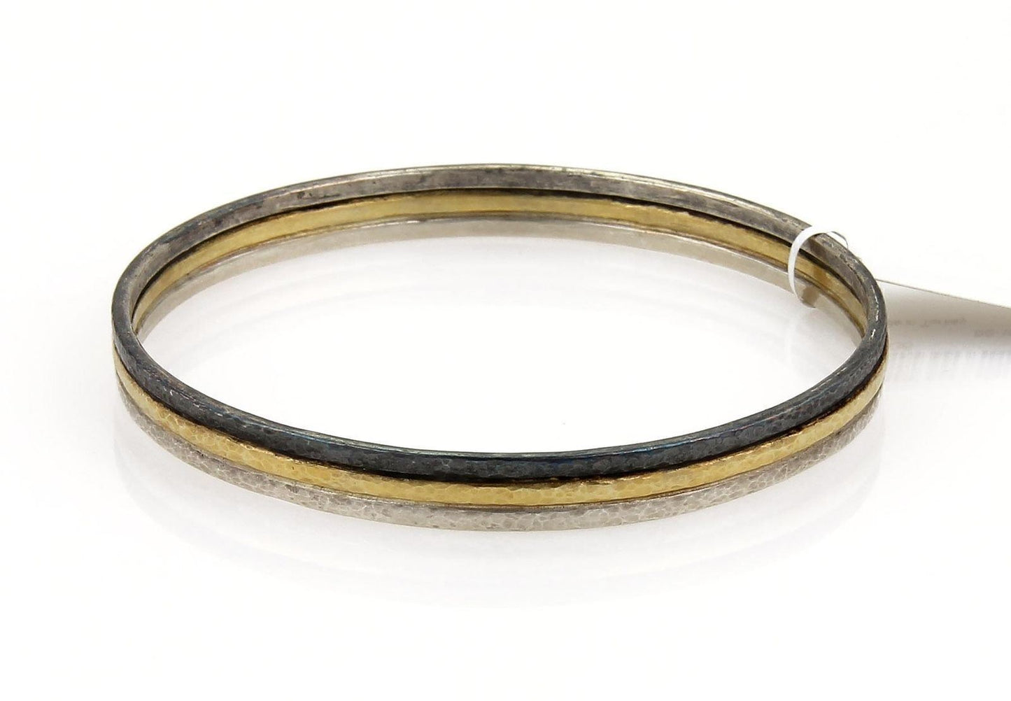 Gurhan Skittle Sterling Silver & 24k Gold Overlay Bangle Bracelet