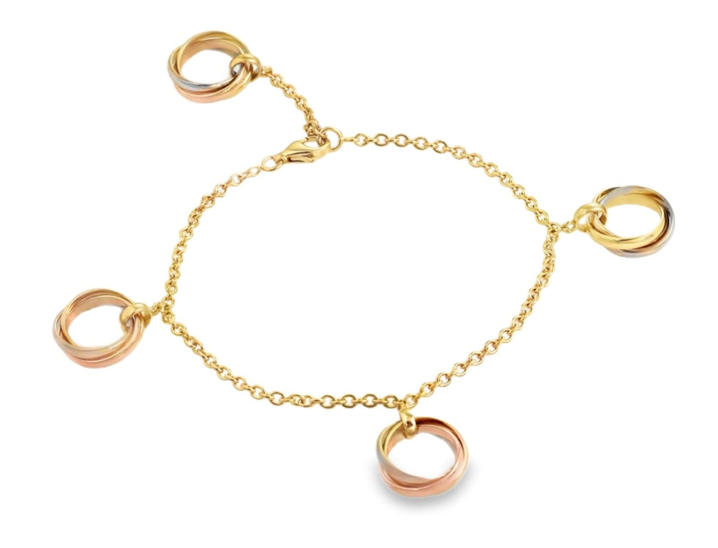 Cartier Trinity Tri-Color 18k Gold Bracelet