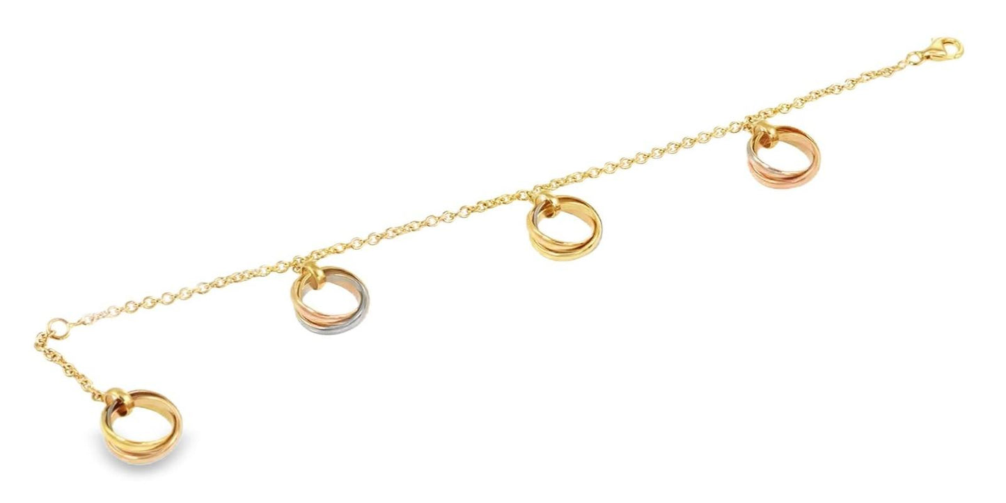 Cartier Trinity Tri-Color 18k Gold Bracelet