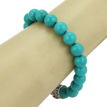 Stephen Webster Sterling Silver 10mm Turquoise Bead Bracelet