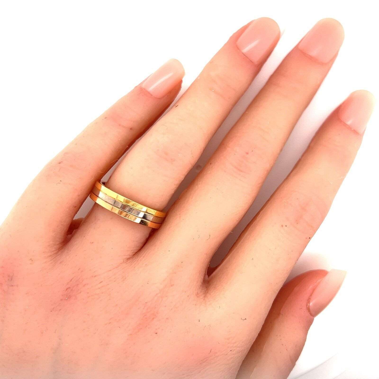 Engagement Tricolor Wedding Band Cartier Vendome Wedding Band