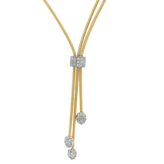 Marco Bicego Santorini Diamond 18k Gold Lariat Triple Strand Necklace | Necklaces | catalog, Designer Jewelry, Marco Bicego, Necklaces | Marco Bicego