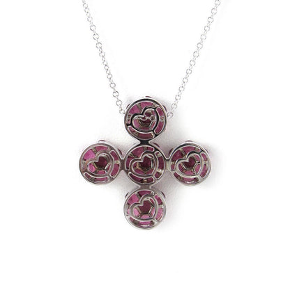 Pasquale Bruni 5.76ct Pink Tourmaline 18k White Gold Cross Pendant