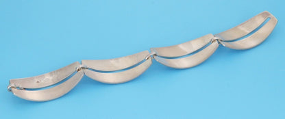 Georg Jensen #170 Sterling Silver Curved Link Bracelet 6.5" Long