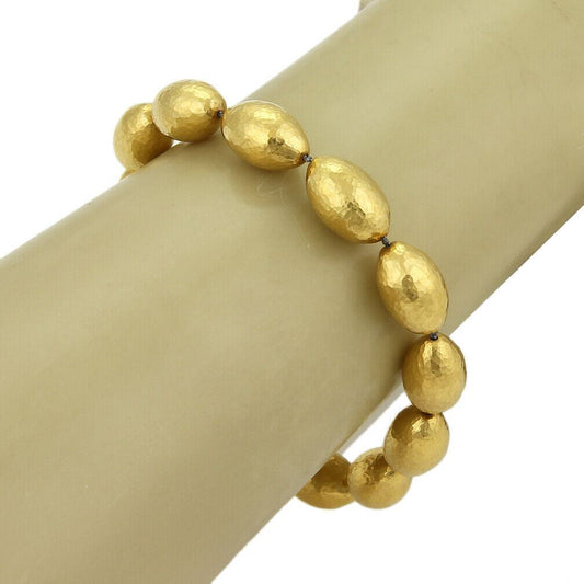 Gurhan Cocoon 24k Gold Hand Hammered Beaded Bracelet