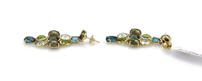 Ippolita Gelato Multicolor Gems Chandelier 18k Yellow Gold Earrings