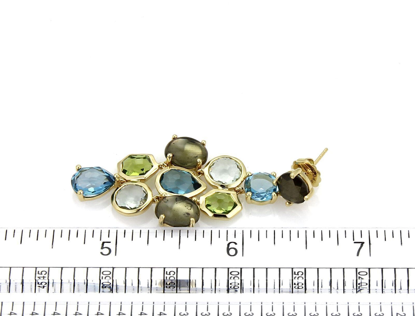 Ippolita Gelato Multicolor Gems Chandelier 18k Yellow Gold Earrings