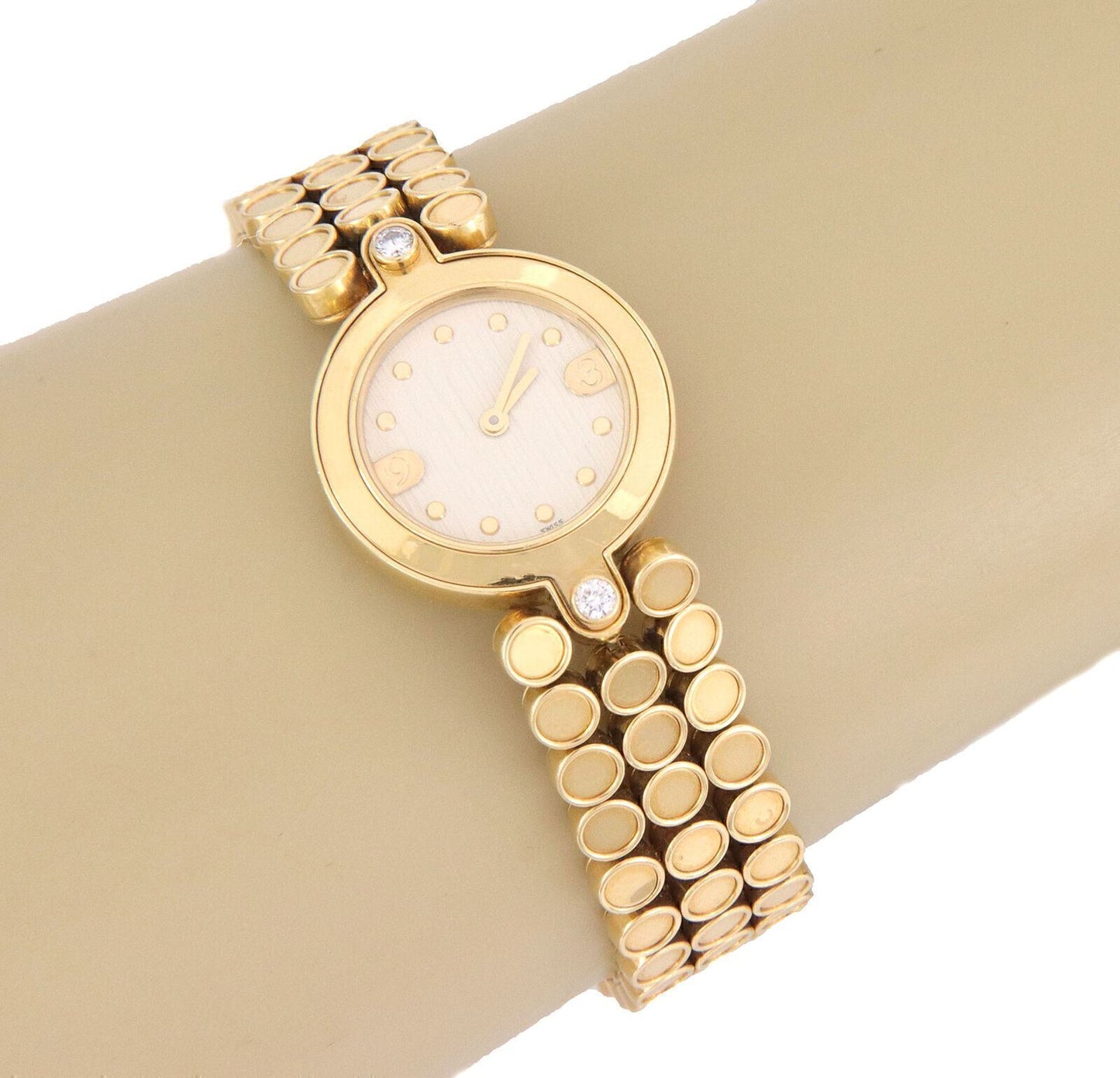 Harry Winston Diamond 18k Yellow Gold Ladies Quartz Wrist Watch