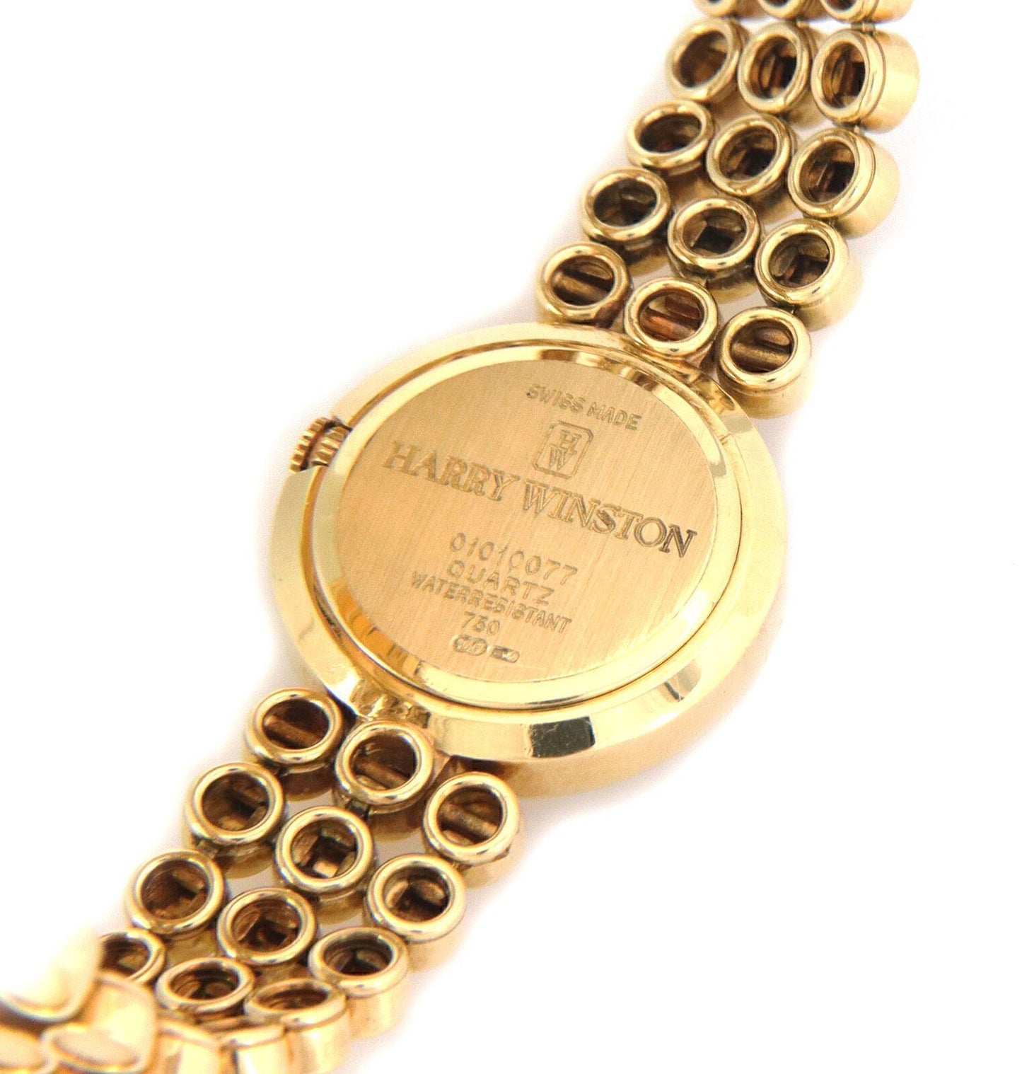 Harry Winston Diamond 18k Yellow Gold Ladies Quartz Wrist Watch