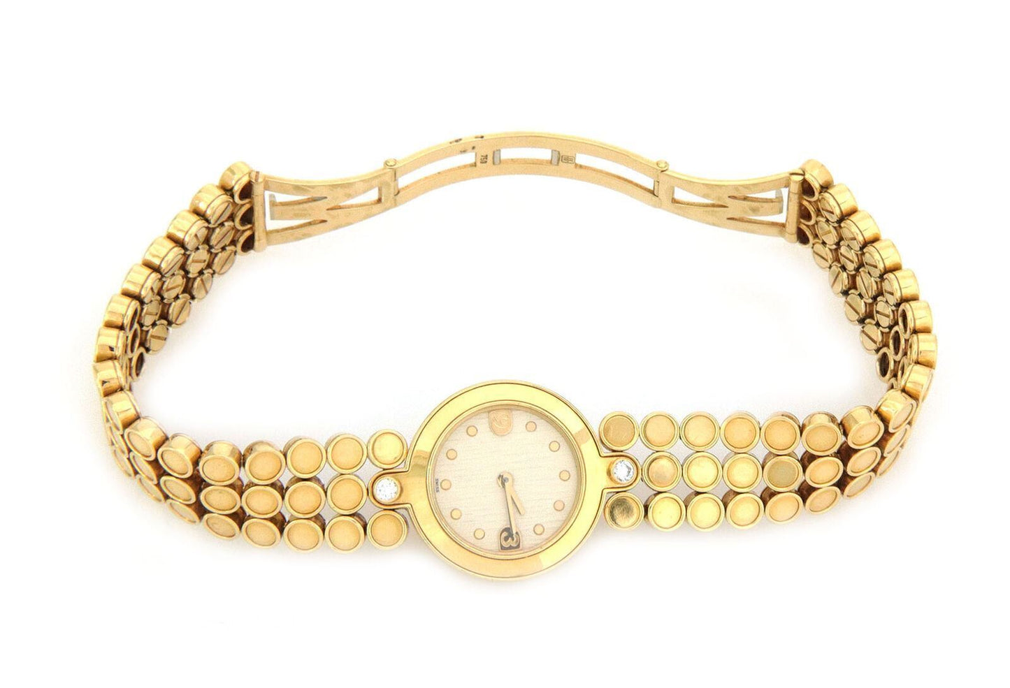 Harry Winston Diamond 18k Yellow Gold Ladies Quartz Wrist Watch