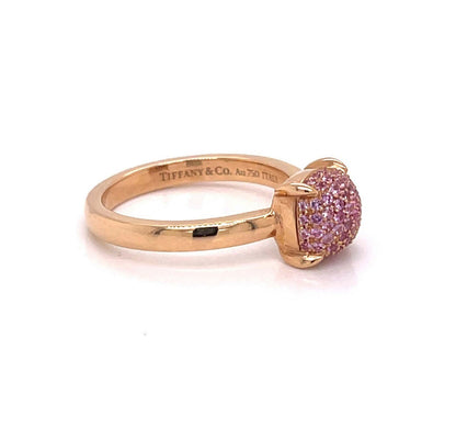 Tiffany & Co. Picasso Pink Sapphires Sugar Stacks 18k Rose Gold Ring - Size 6