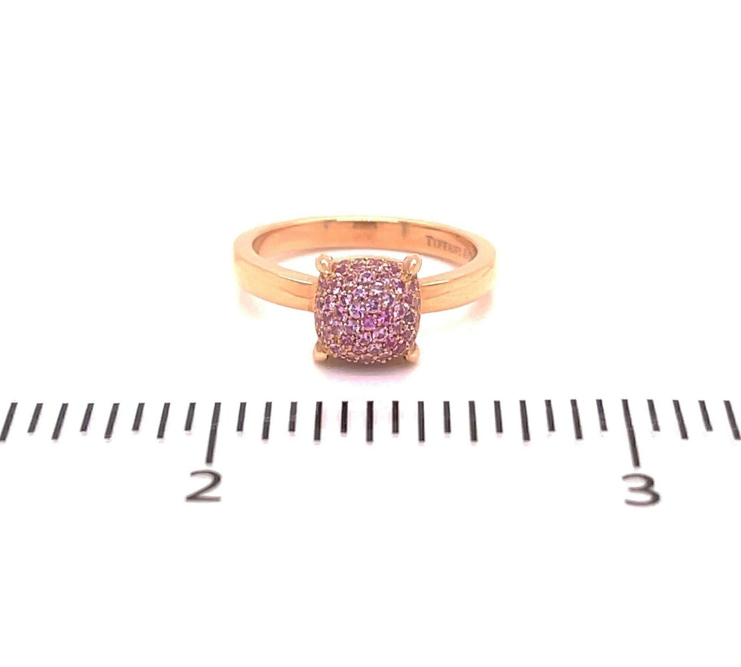 Tiffany & Co. Picasso Pink Sapphires Sugar Stacks 18k Rose Gold Ring - Size 6