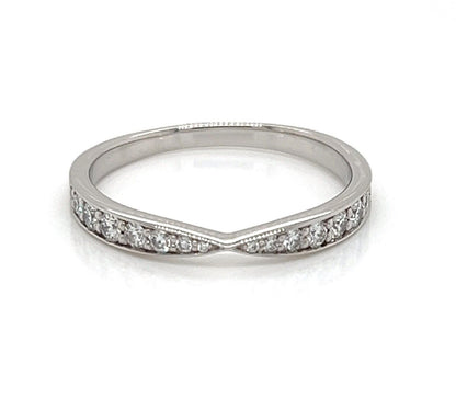 Tiffany & Co. Harmony Diamond Platinum Band Ring - Size 5.5