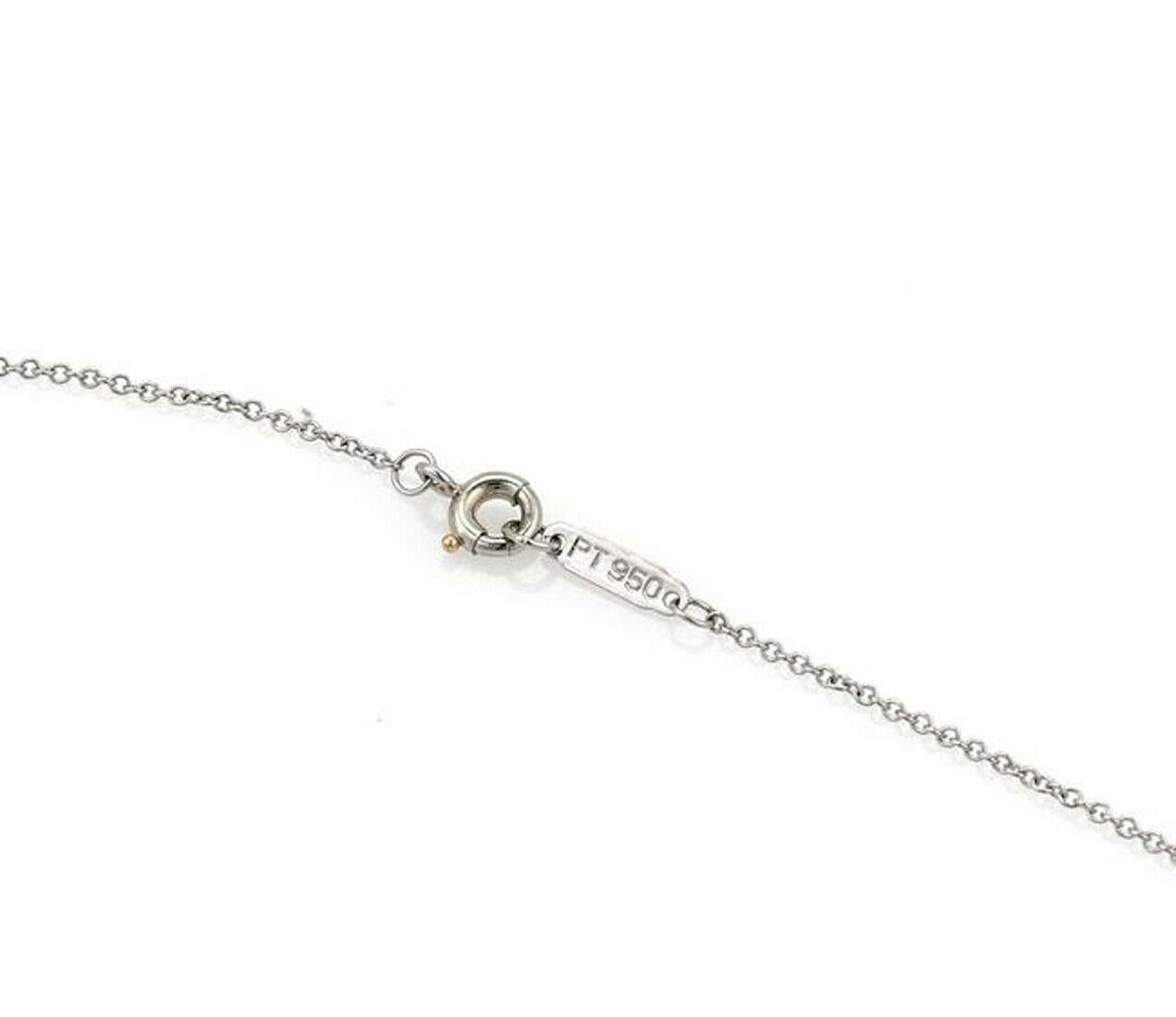 Tiffany & Co. Diamond Platinum Wishbone Pendant Necklace