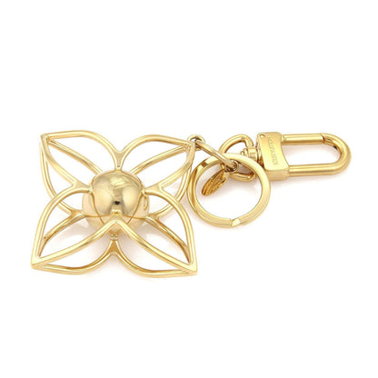 Louis Vuitton Large Monogram Floral Gold Plated Metal Key Ring