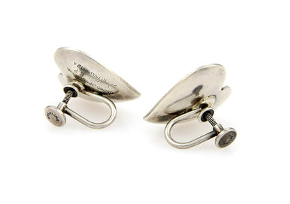 Georg Jensen Sterling Sterling Silver Shell & Heart Earrings & Brooch Set