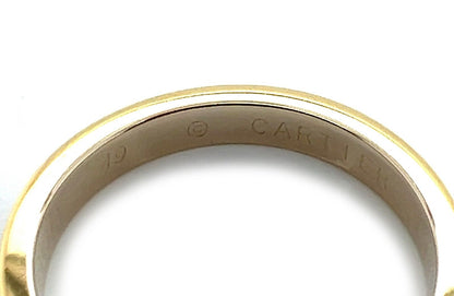 Cartier Vendome Louis 18k Tri Color Gold 2.5mm Wedding Band Ring w/Cert - Size 5