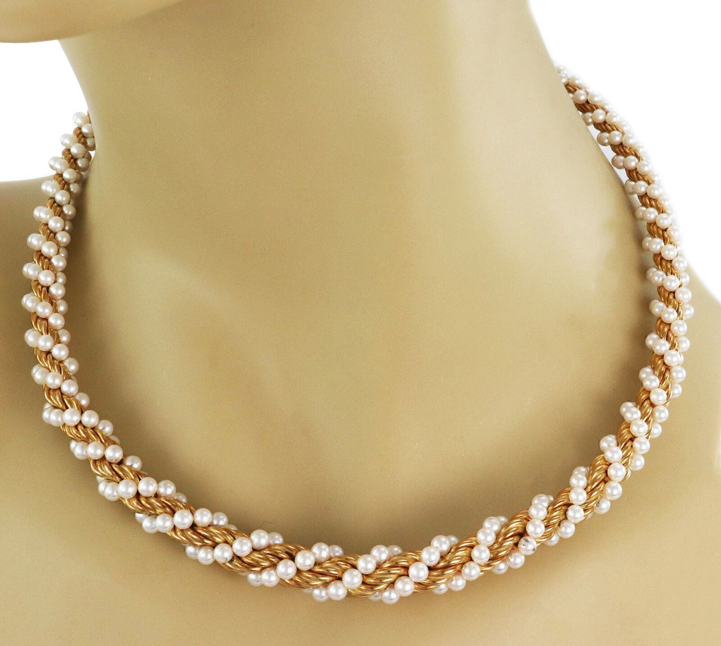 Mikimoto Akoya Pearls 18k Yellow Gold Rope Necklace