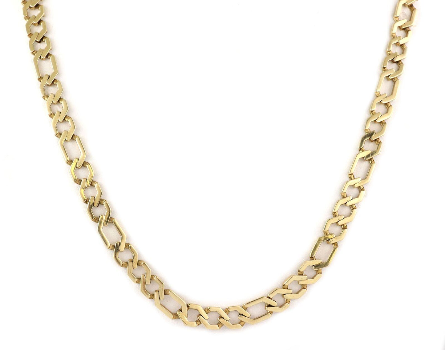 Long 14k Yellow Gold Link Necklace