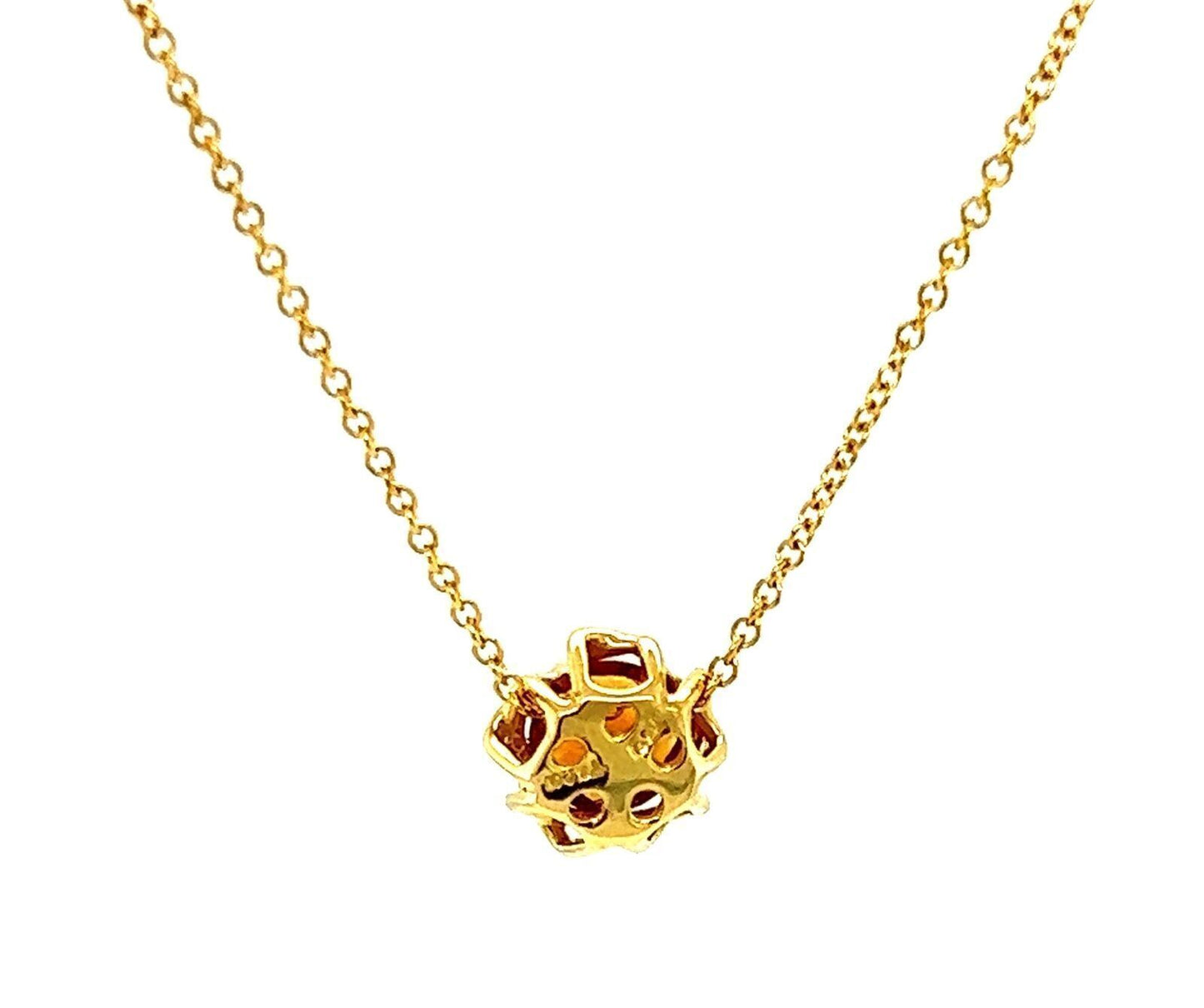 Tiffany & Co. Citrine 18k Yellow Gold Solitaire Pendant Necklace