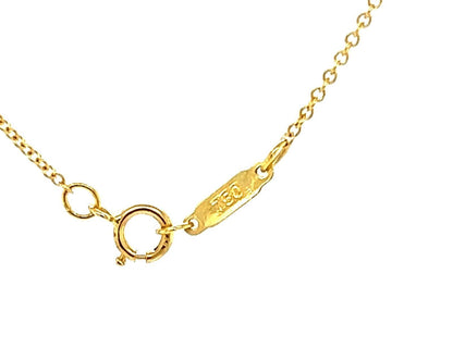 Tiffany & Co. Citrine 18k Yellow Gold Solitaire Pendant Necklace