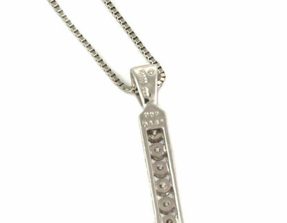 Platinum 1.50ct Diamond Large Cross Pendant Necklace