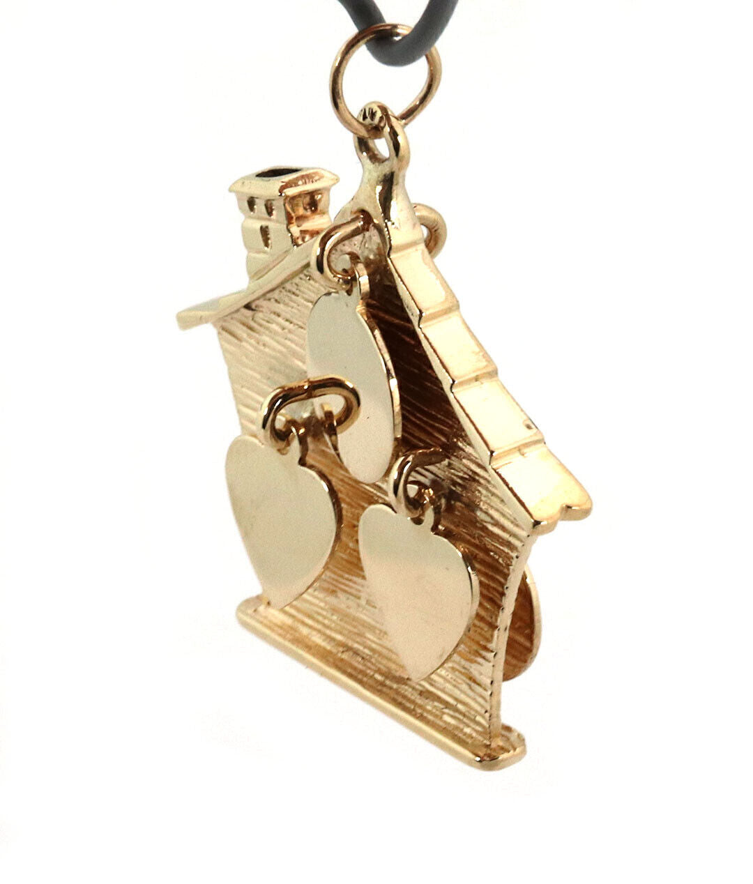 Dangling 14k Yellow Gold House Charm Pendant