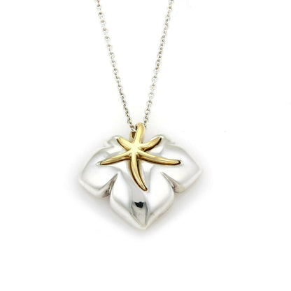Tiffany & Co. Ivy Starfish Leaf Sterling & 18k Gold Pendant Necklace