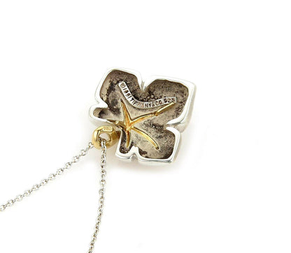Tiffany & Co. Ivy Starfish Leaf Sterling & 18k Gold Pendant Necklace