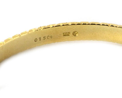 Ruby Textured Snake Bypass 18k Yellow Gold Bangle Bracelet