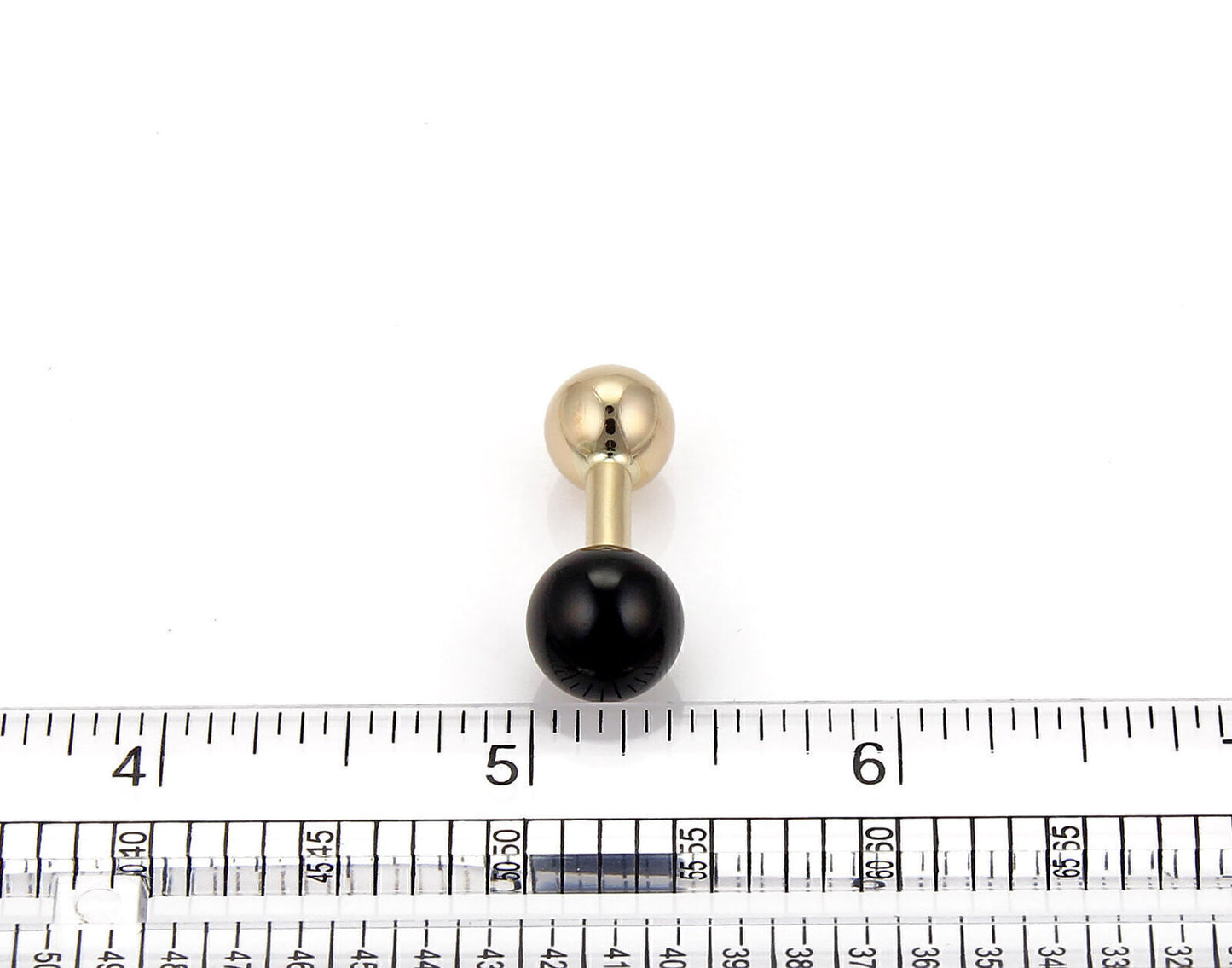 Onyx Ball & Stud  14k Yellow Gold Cufflinks