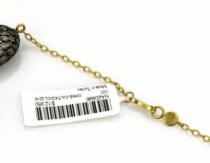 Gurhan Pastiche Sliced Diamonds 24k Gold & Sterling Station Necklace