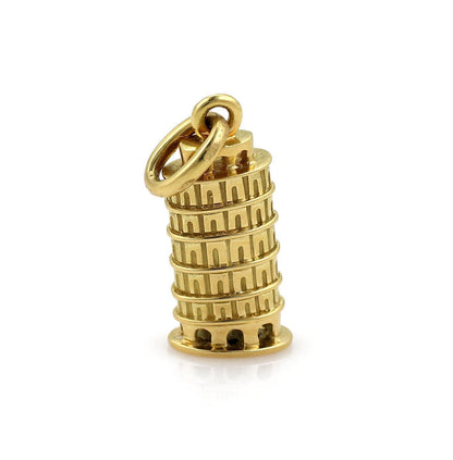 Pomellato Leaning Pisa Tower 18k Yellow Gold Charm Pendant