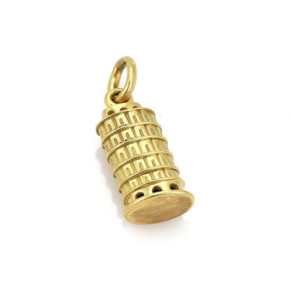 Pomellato Leaning Pisa Tower 18k Yellow Gold Charm Pendant