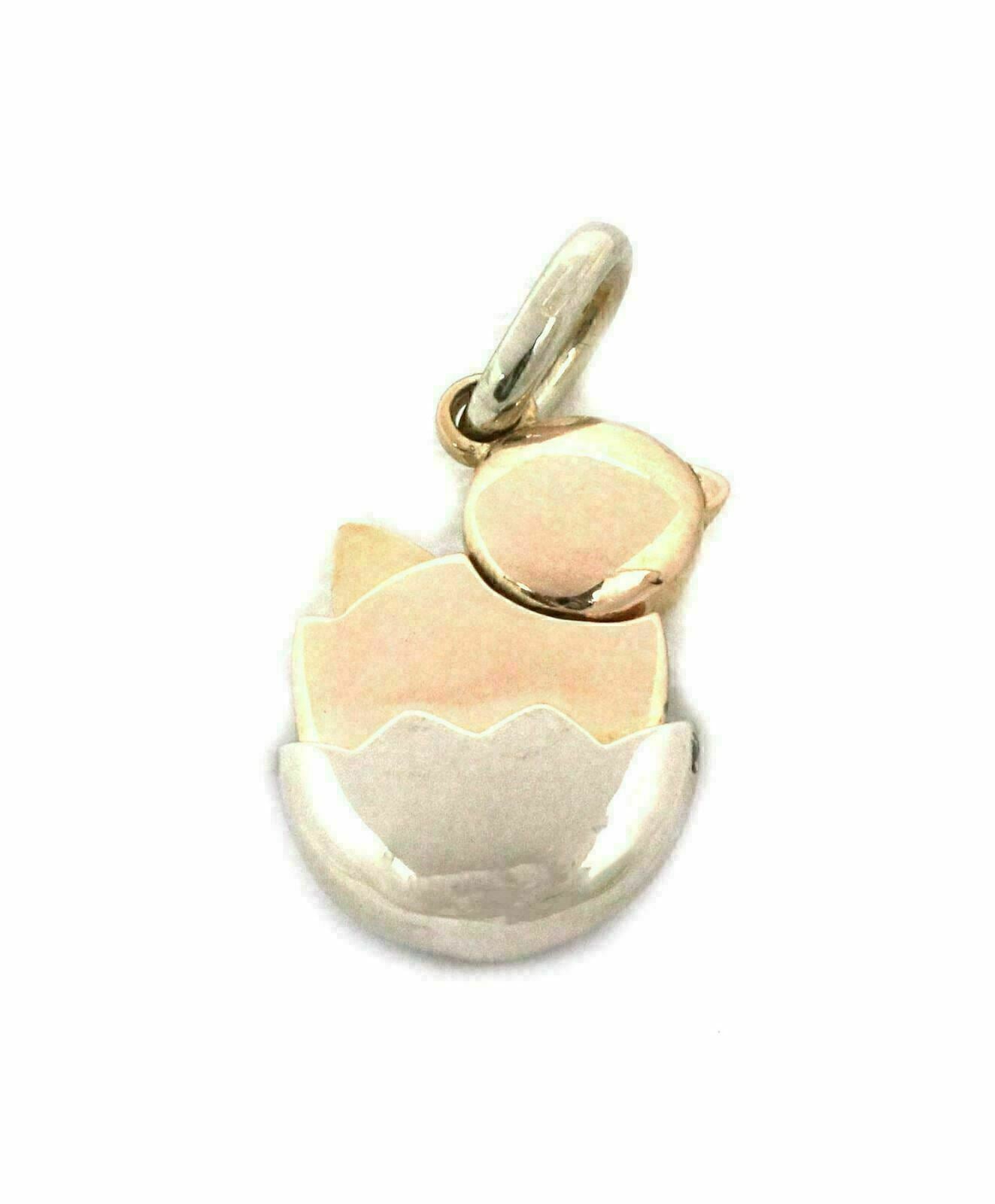 Pomellato 18k Two Tone Gold Hatching Animated Baby Chicken Charm Pendant