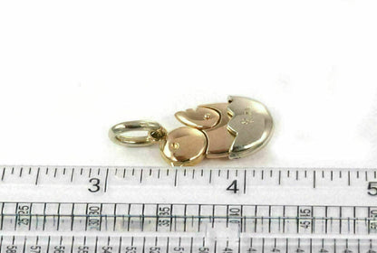 Pomellato 18k Two Tone Gold Hatching Animated Baby Chicken Charm Pendant