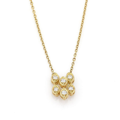 Christian Dior Diamond Fancy Drop 18k Yellow Gold Pendant Necklace