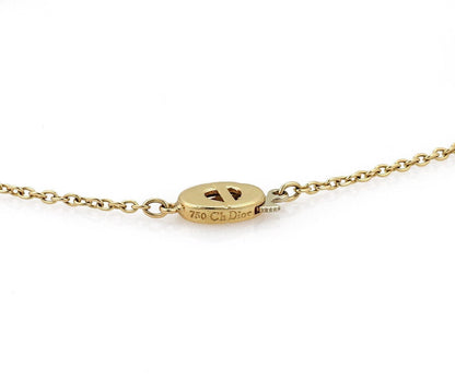 Christian Dior Diamond Fancy Drop 18k Yellow Gold Pendant Necklace